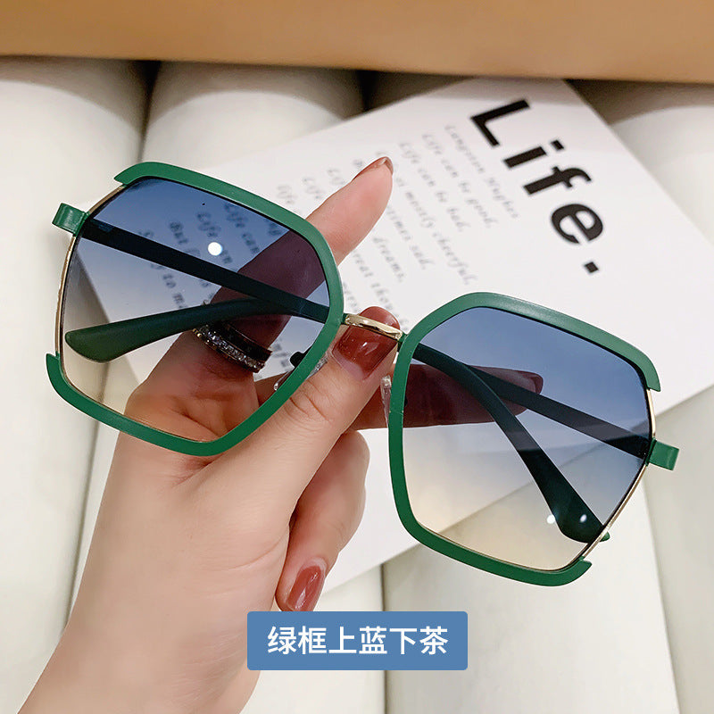 Wholesale PC Metal Half Rim Sunglasses