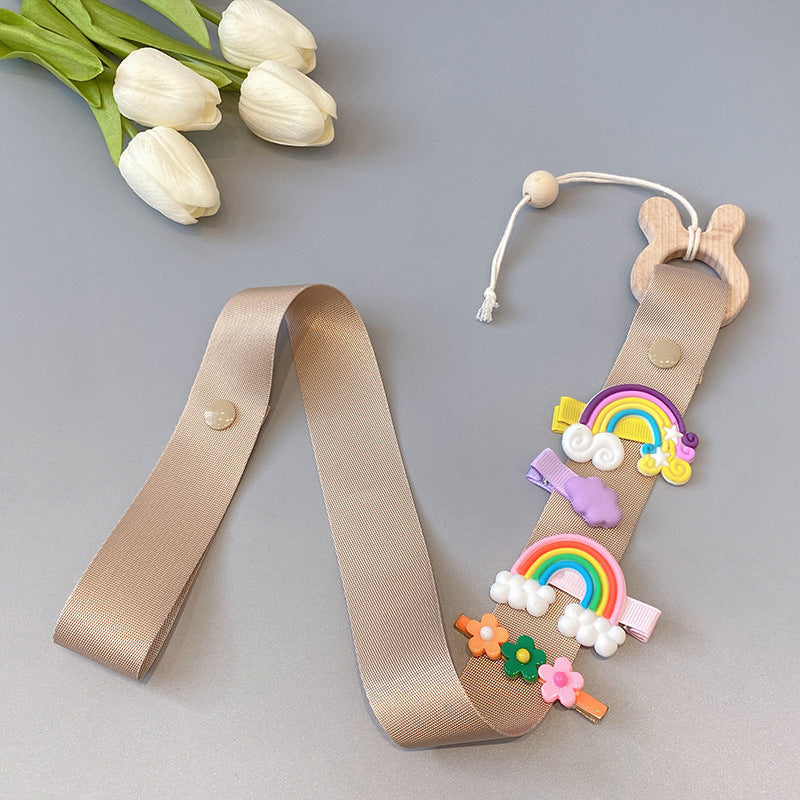 Venta al por mayor de cuero para colgar en la pared, barra colgante, accesorios para el cabello, cuerda de almacenamiento