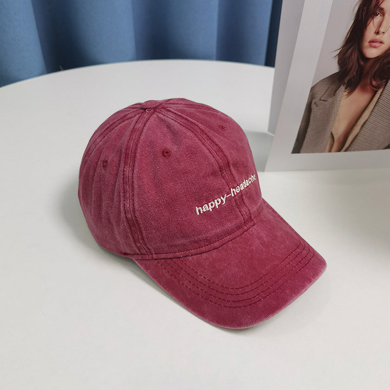 Wholesale Washed Cotton Letter Embroidery Caps