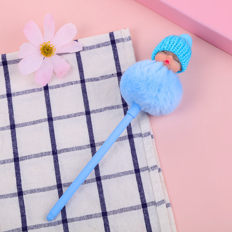 Wholesale Doll Hair Ball Plastic Ballpoint Pen