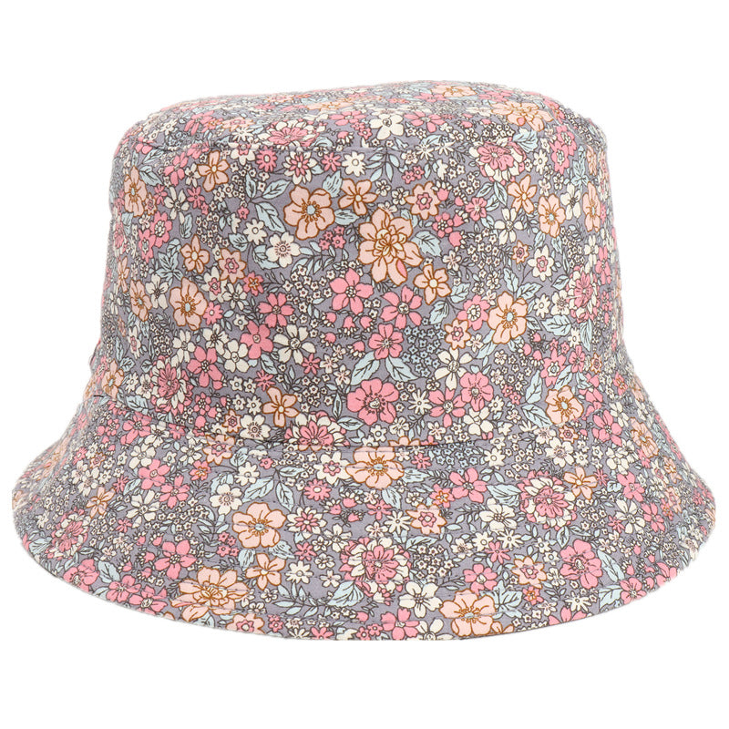 Wholesale Cotton Small Chrysanthemum Double-sided Print Bucket Hat