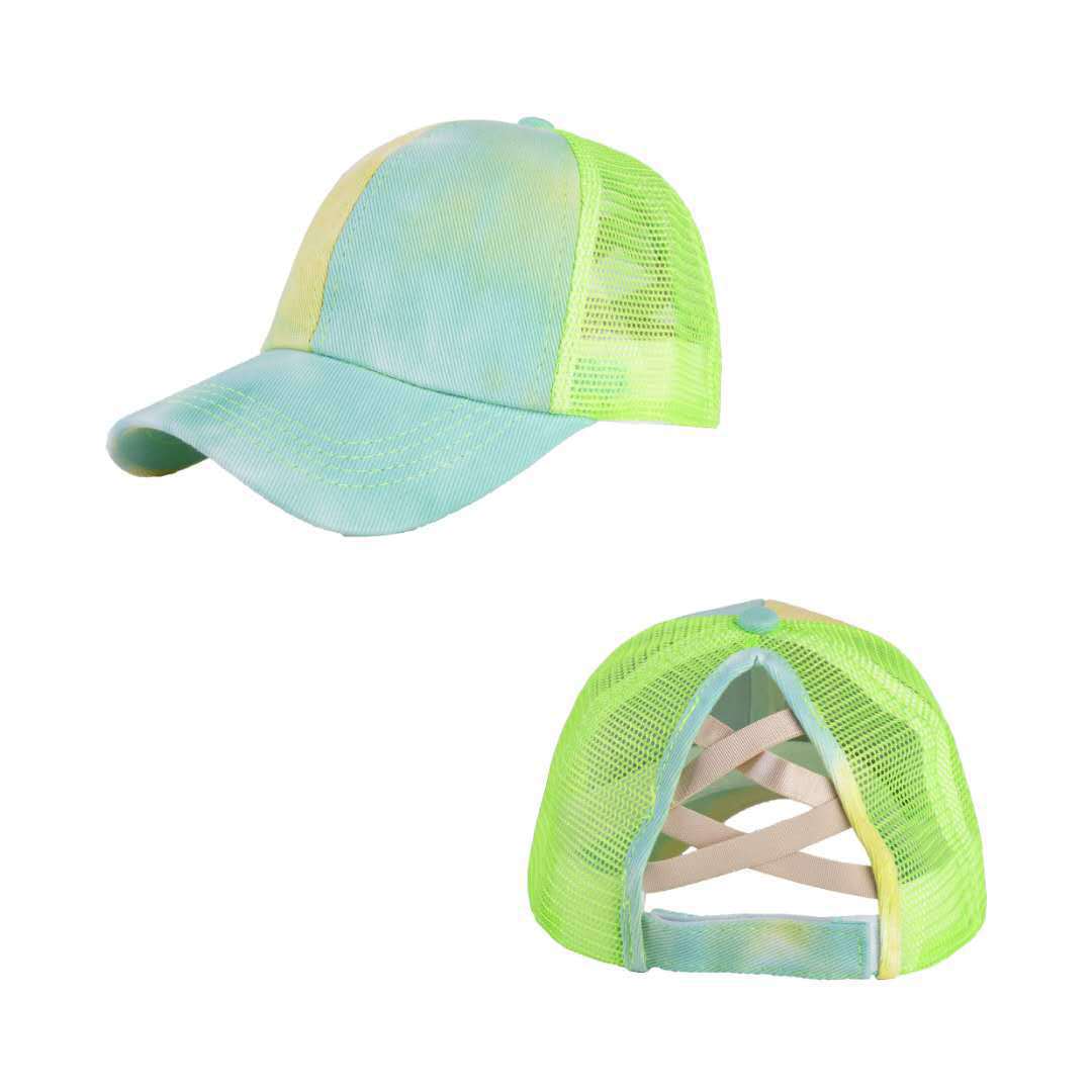 Wholesale Cotton Tie Dye Cross Back Opening Baseball Cap