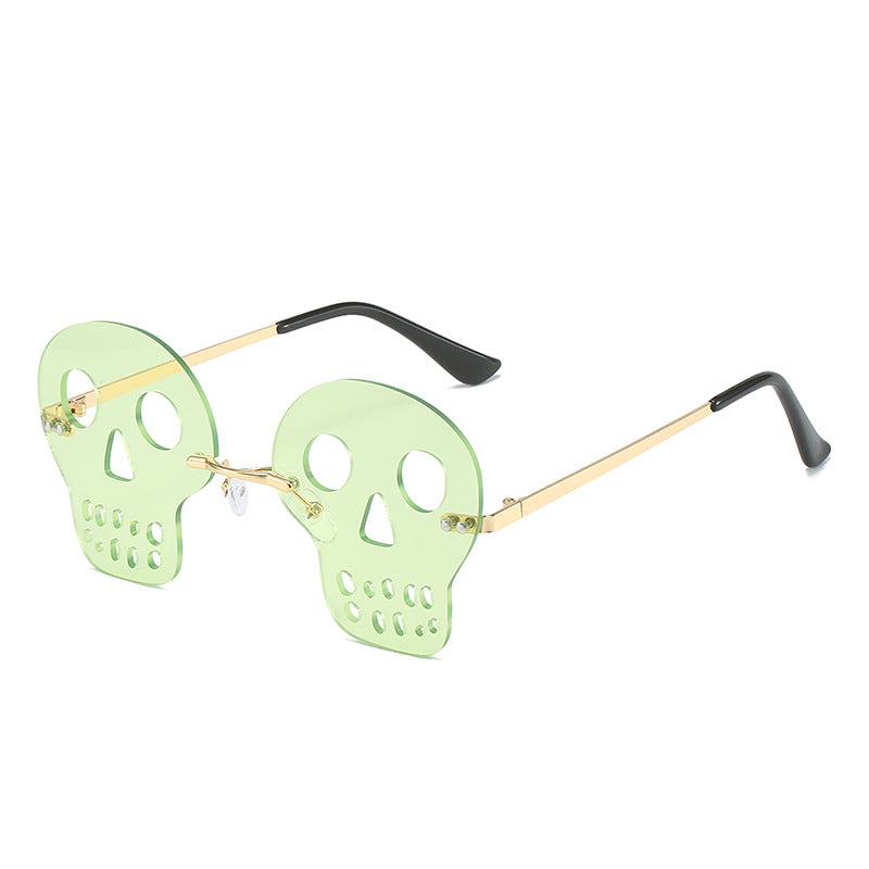 Wholesale Frameless Skull PC Sunglasses