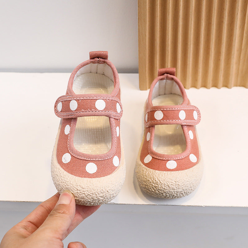 Wholesale Baby Soft Bottom Polka Dot Espadrilles