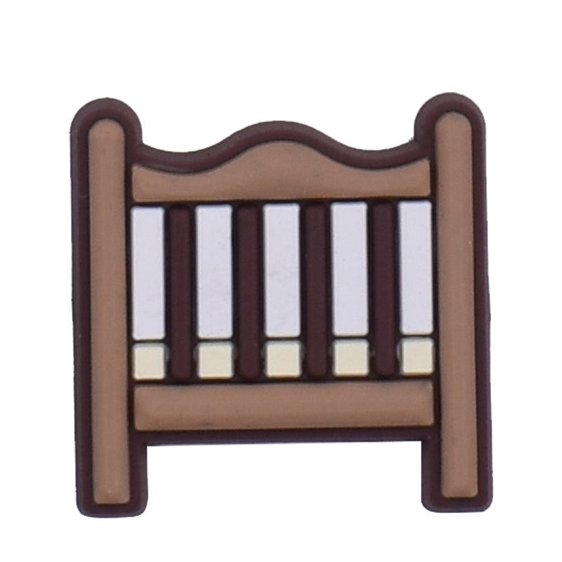 Wholesale 100PCS PVC Cartoon Denim Milk Cow Pattern DIY Shoe Buckle