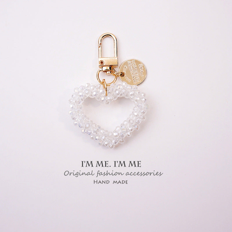Wholesale Crystal Heart Shaped Chain Cute Keychain