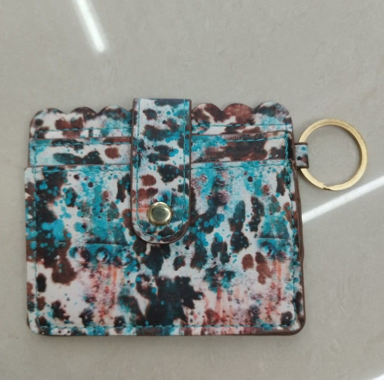 Bolsa de tarjeta de impresión de PU al por mayor llavero creativo