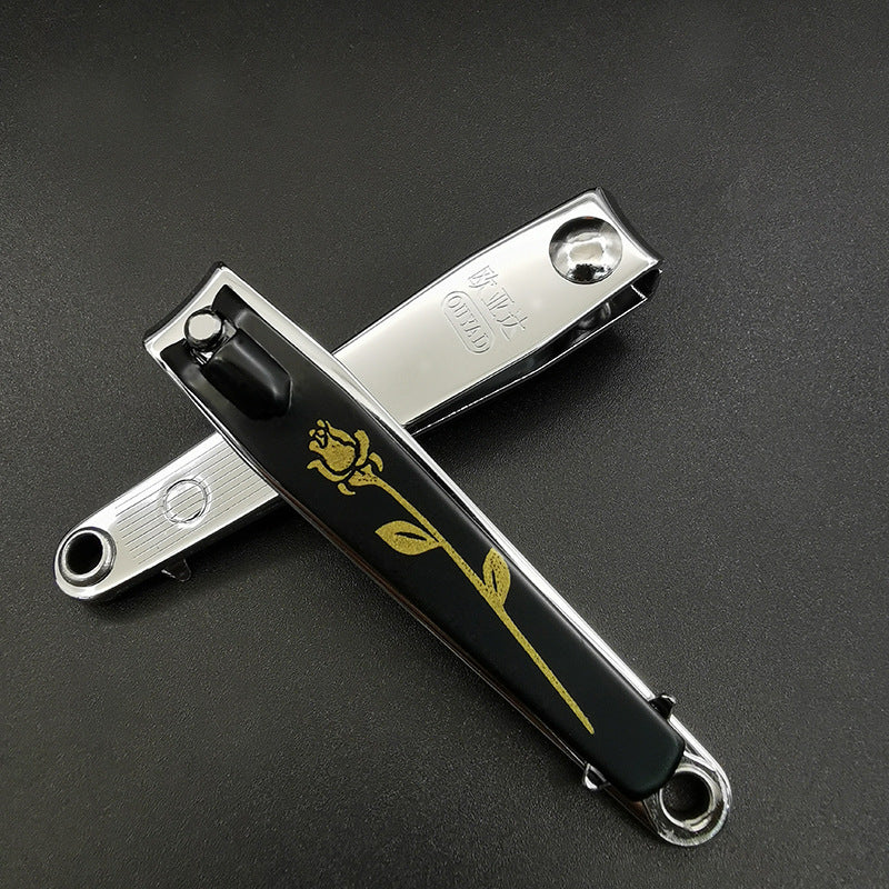 Wholesale 12PCS Large Nail Scissors Single Black Printed Manicure Black Lacquer Box