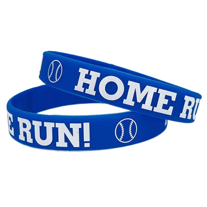Wholesale 1000PCS Flat Printed Softball Silicone Bracelet