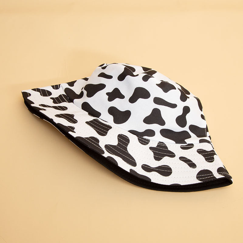 Wholesale Polyester Cow Print Reversible Bucket Hat