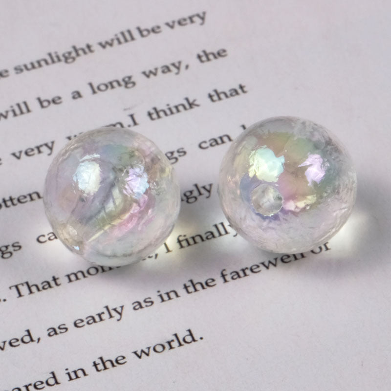 Venta al por mayor, 100 Uds., cuentas acrílicas coloridas de glaciar, 16mm