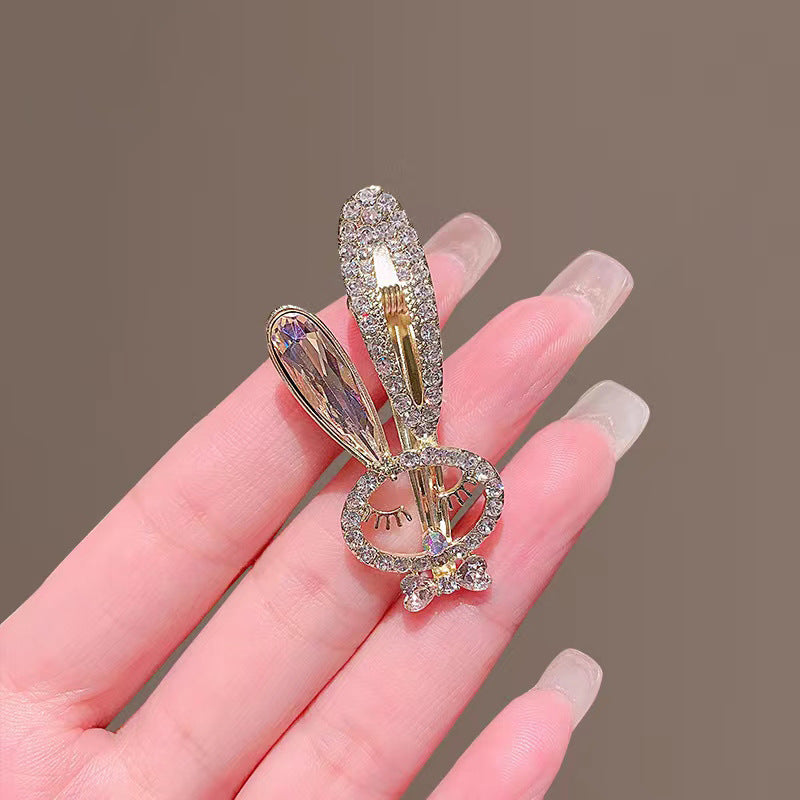 Wholesale Rabbit Carrot Rhinestone Alloy Hair Clips