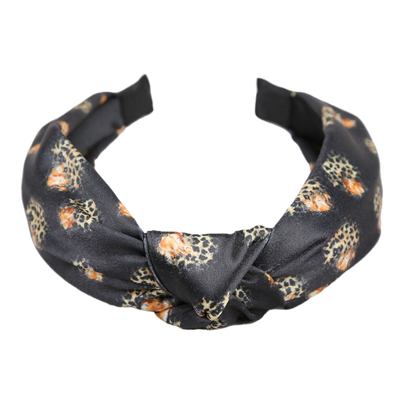 Diademas anudadas cruzadas de ala ancha de leopardo manchado al por mayor