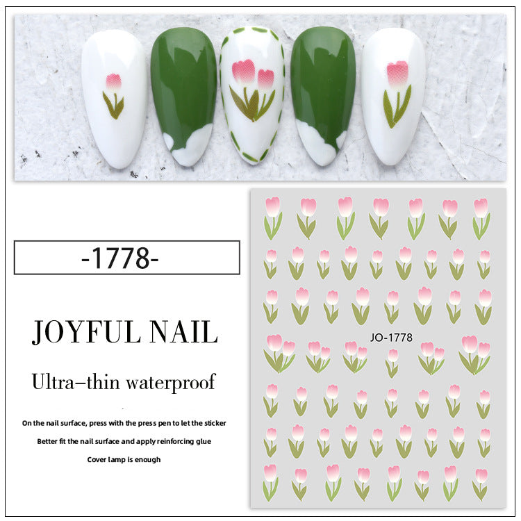 Wholesale Paper Small Flowers Petals Leaves Nail Art Stickers
