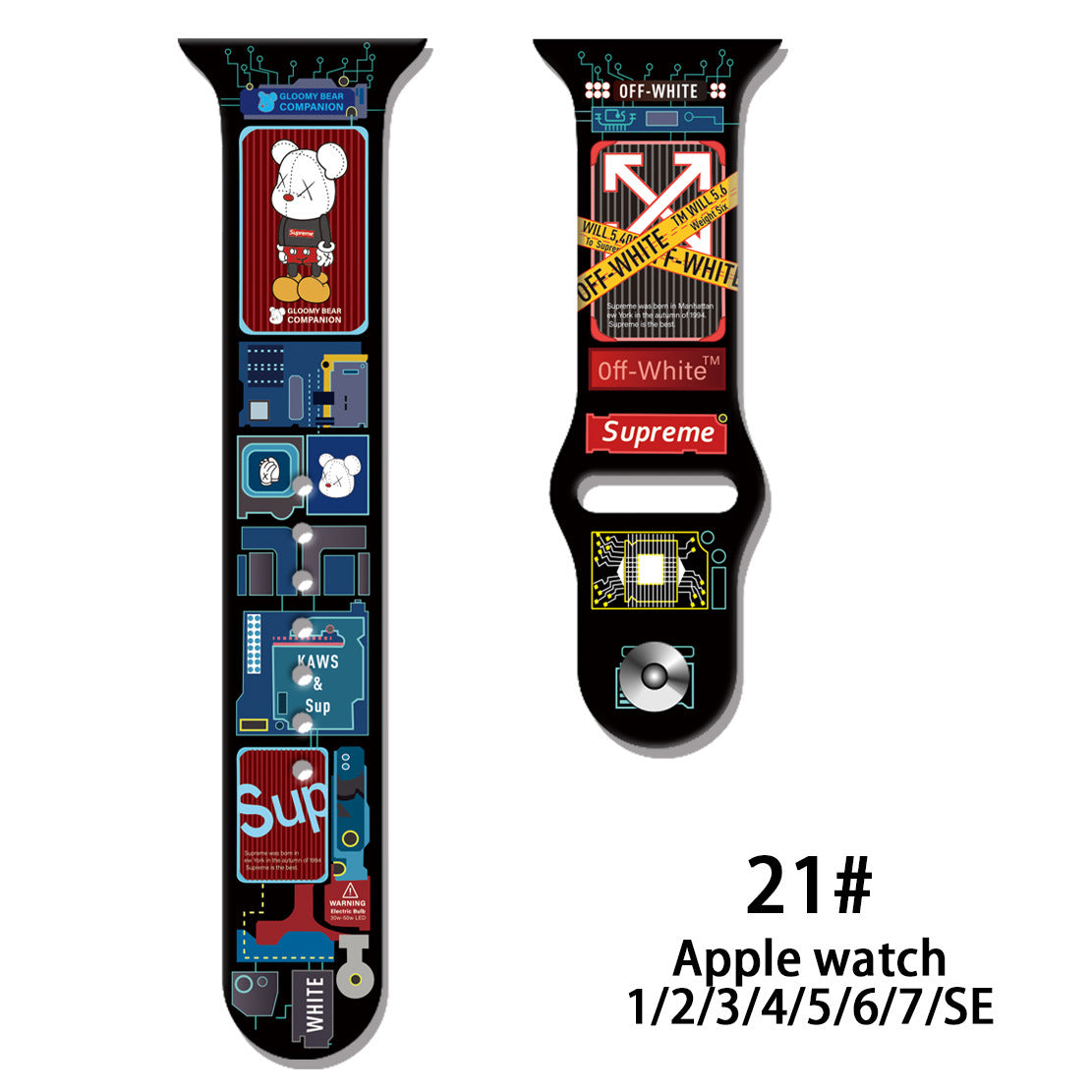 Wholesale Personalized Printed Silicone Watch Strap Watch Band