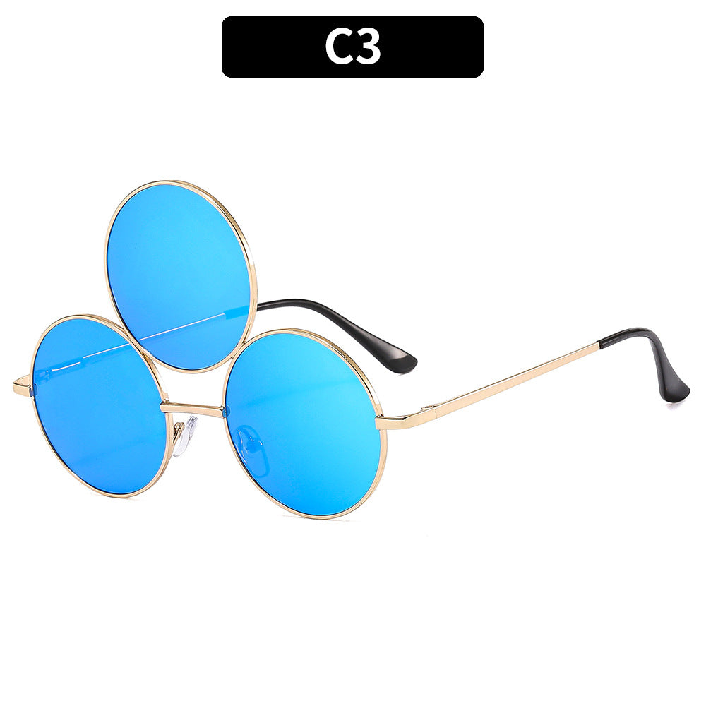 Wholesale Hip Hop Three Circles Sunglasses AC