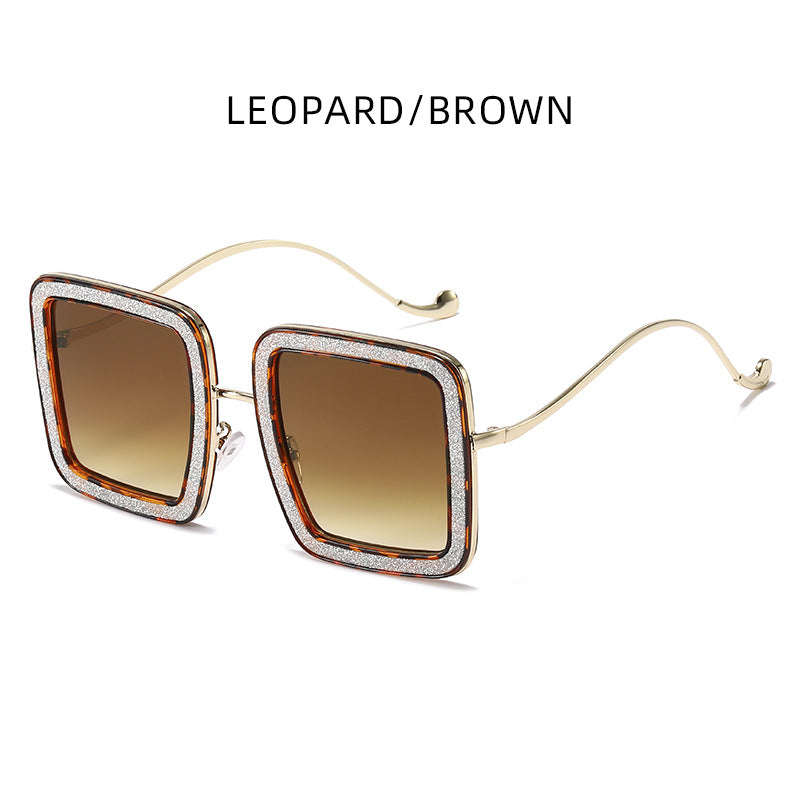 Wholesale Flash Square Box Diamond Sunglasses AC