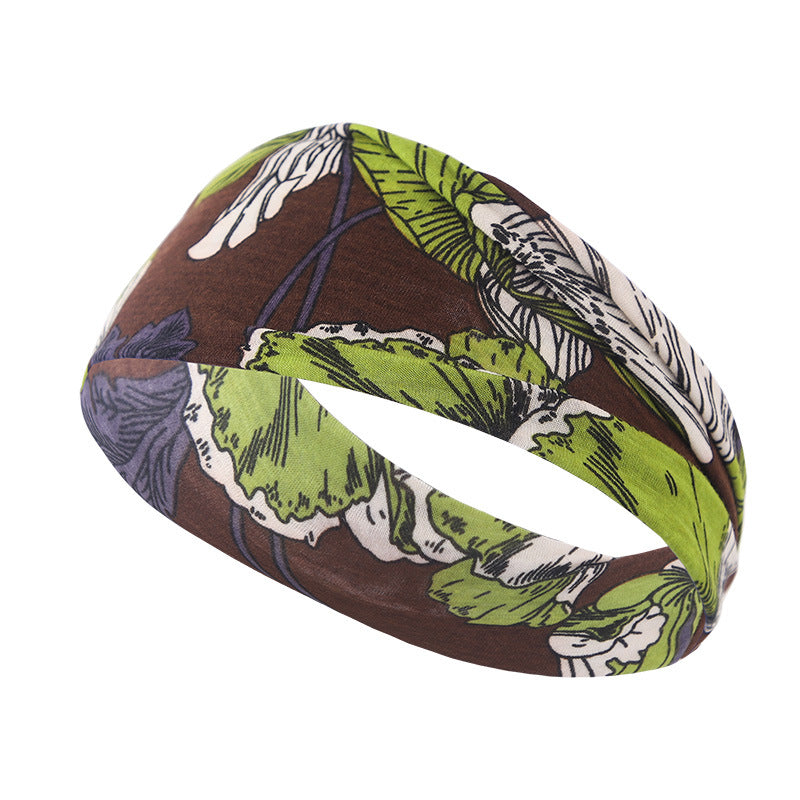 Venda al por mayor lazo elástico del pelo de la tela de la cruz del lado estrecho