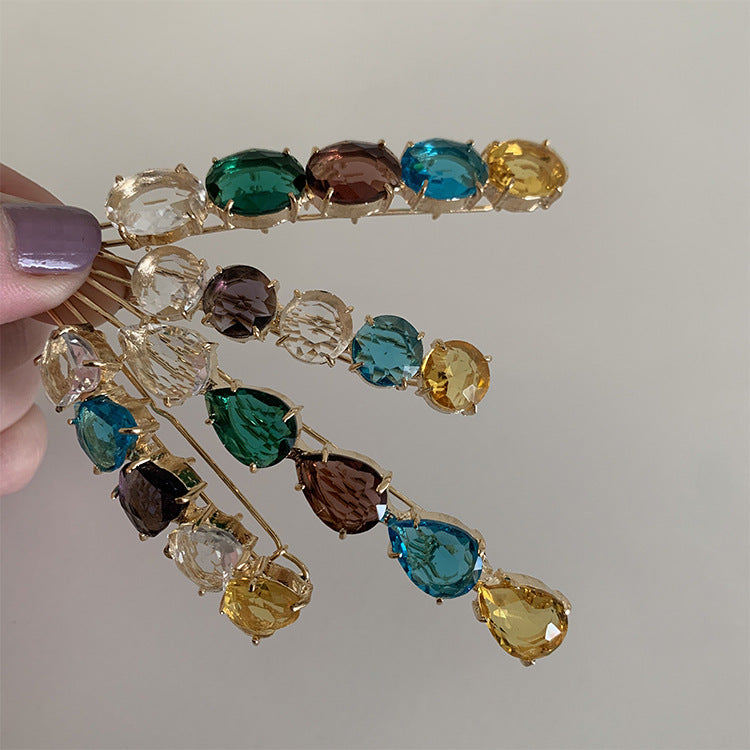 Wholesale Simple Temperament Rhinestone Hair Clip12PCS