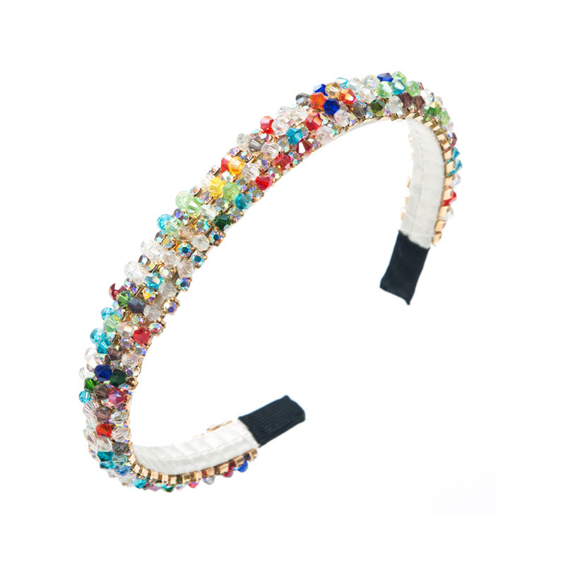 Venta al por mayor Diadema De Borde Fino De Cuentas De Cristal