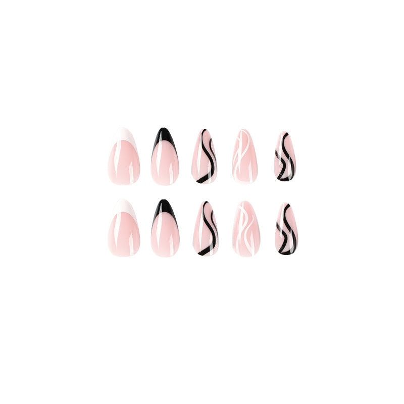 Wholesale Black and White Mandarin Duck French Manicure Glue