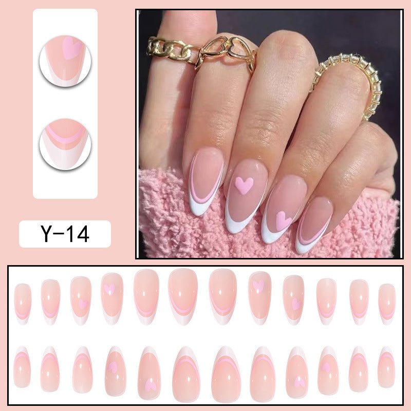 Wholesale Pink Love Drop Almond Manicure Glue