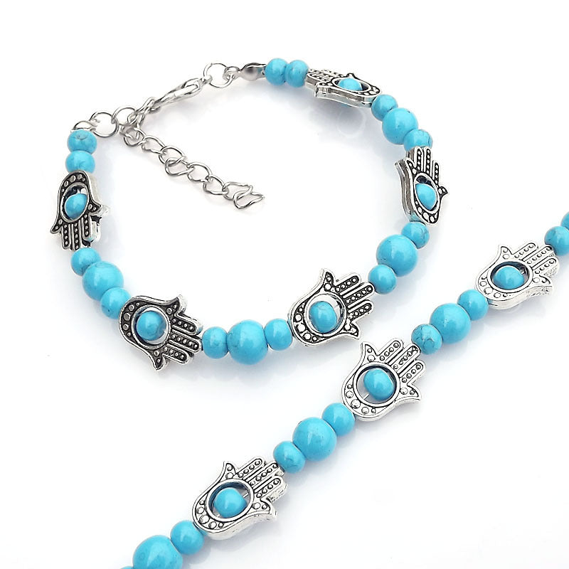 Wholesale Ethnic Silver Beads Alloy Bracelet