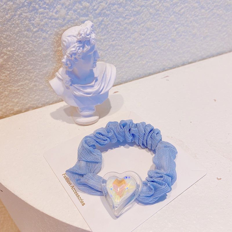 Wholesale Love Rhinestone Fabric Hair Tie