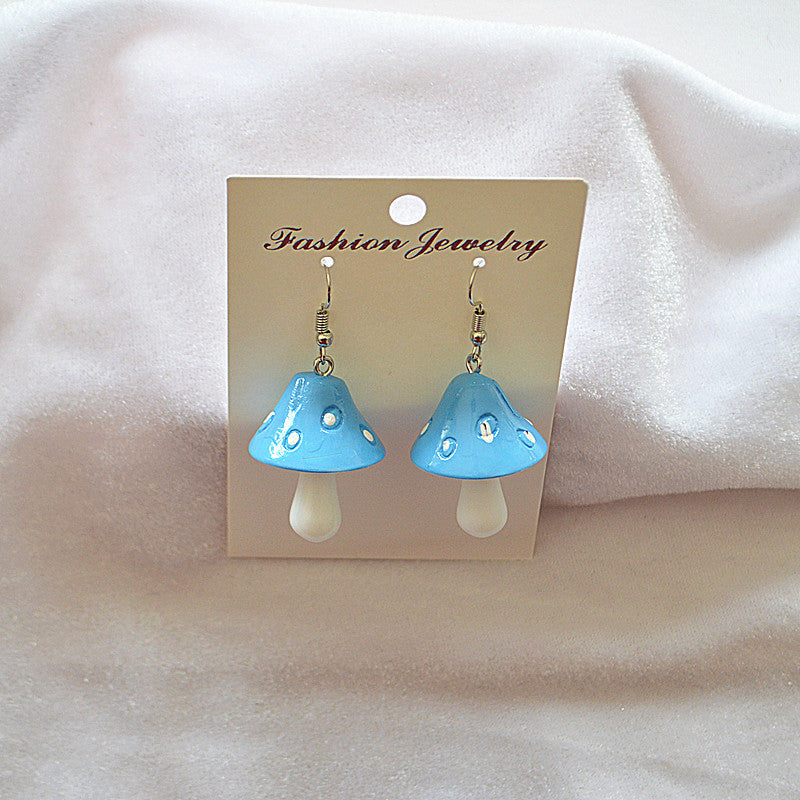 Wholesale Faux Mushroom Metal Earrings