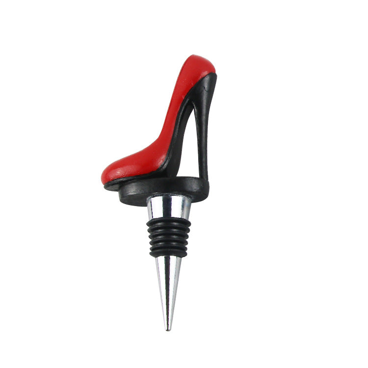 Wholesale Resin High-heeled Shoes/globe Red Wine Stopper