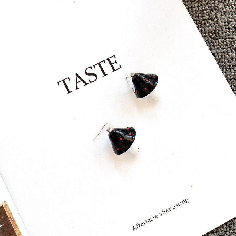 Wholesale Faux Mushroom Metal Earrings