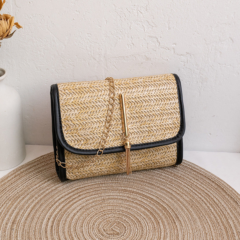 Wholesale Tassel Chain Straw Bags