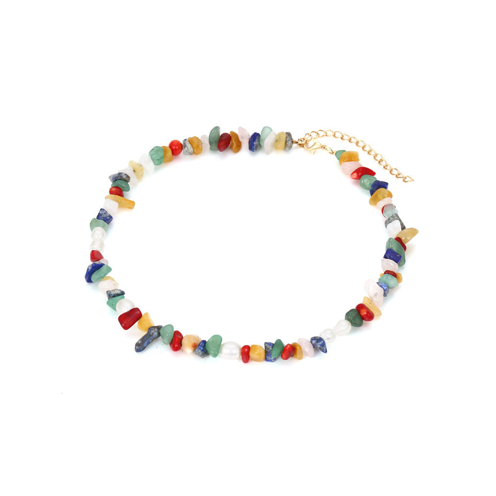 Venta al por mayor Collar De Grava De Perlas Con Cuentas De Bohemia