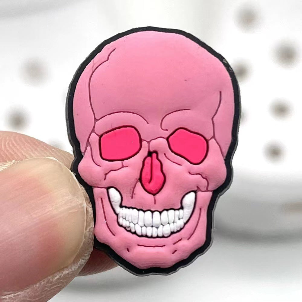 Wholesale 100PCS Cartoon Pink DIY Silicone Shoe Buckle
