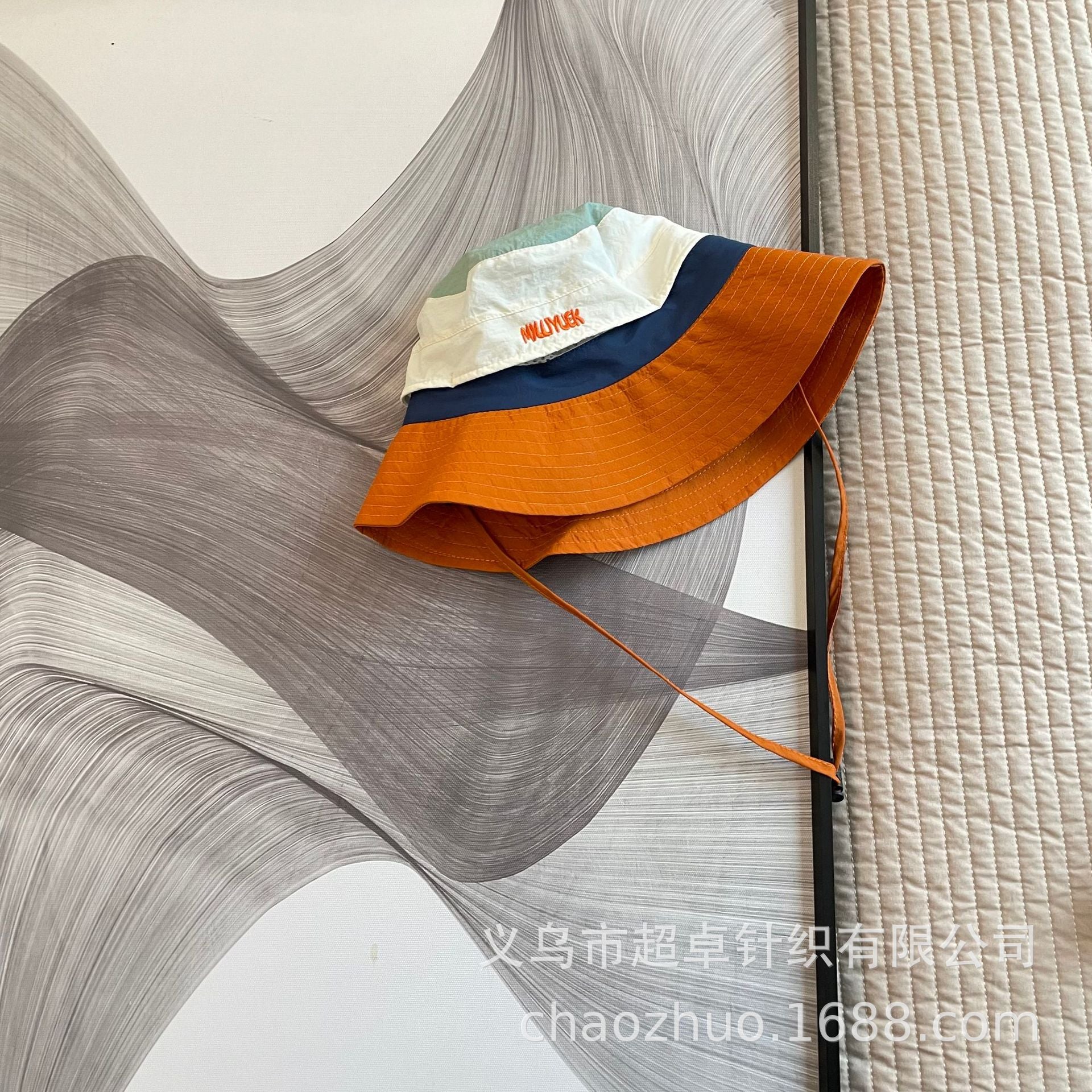 Venta al por mayor Sombrero de cubo de algodón para niños Colorblock