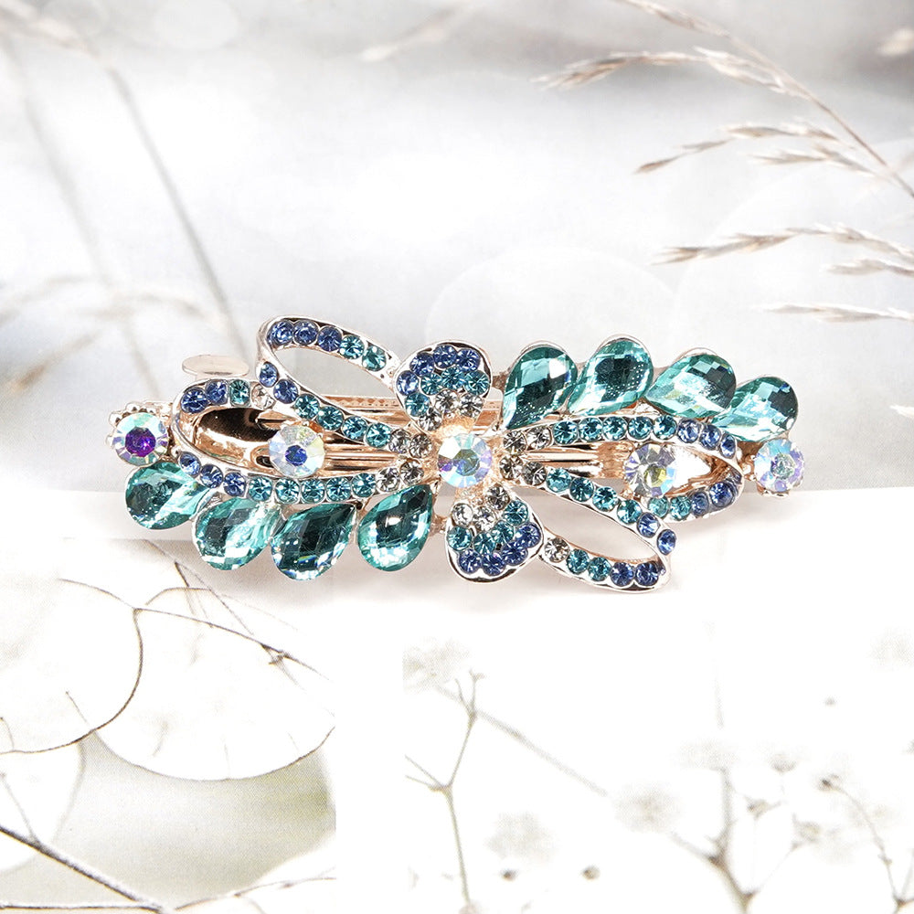 Wholesale Rhinestone Bow Alloy Hair Clips