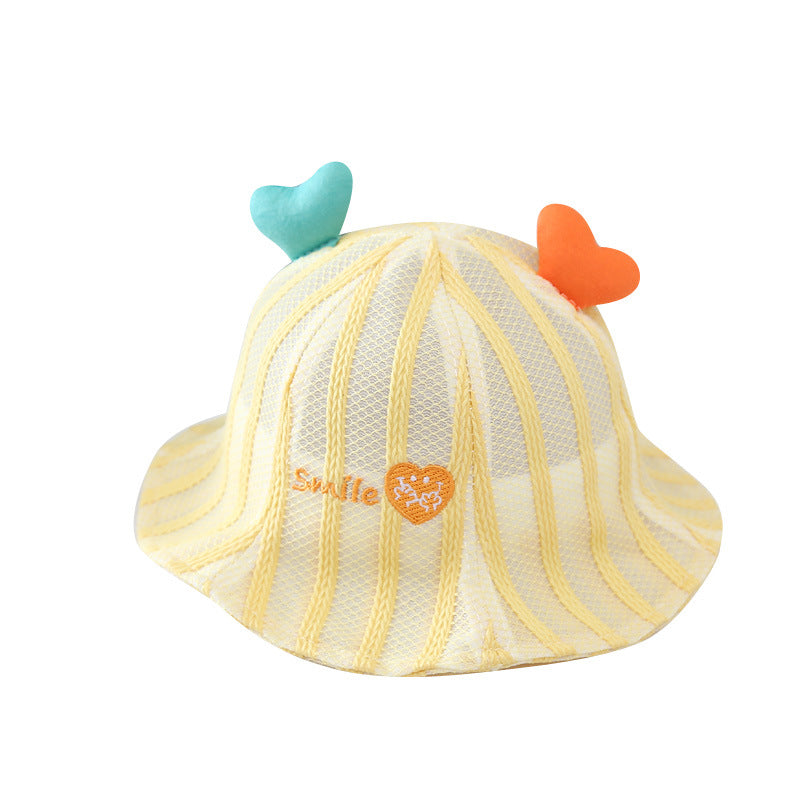 Wholesale Summer Cotton Baby Thin Breathable Mesh Sunshade Fisherman Hat