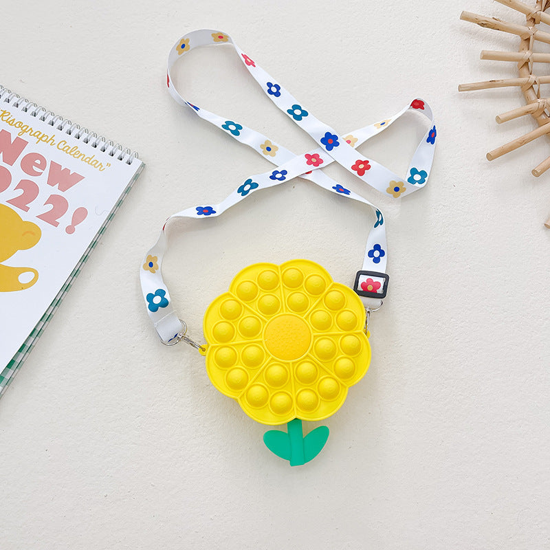 Wholesale Silicone Decompression Flowers Children Shoulder Bag