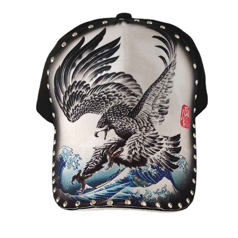 Gorras de algodón con estampado animal de ala ancha y techo rígido al por mayor