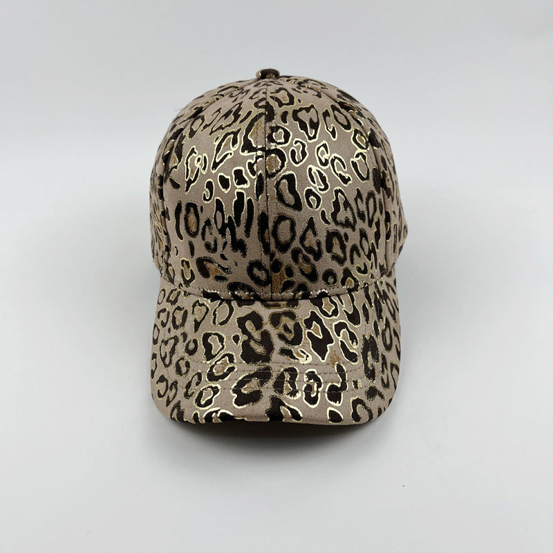 Wholesale Cotton Foil Stamping Leopard Curved Brim Baseball Cap
