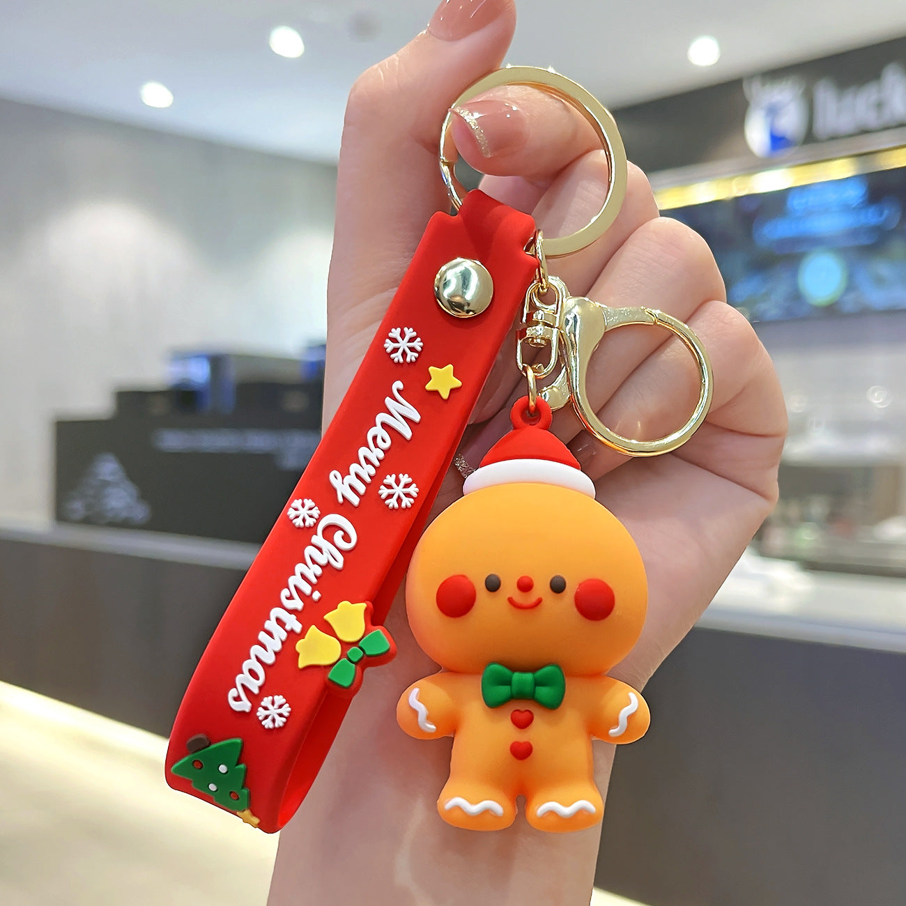 Wholesale PVC Christmas Snowman Key Chain