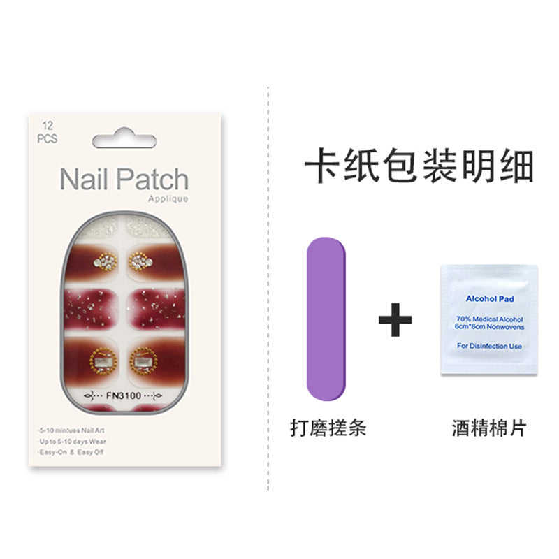 Wholesale Plastic Flash Powder Gilded Nail Stickers