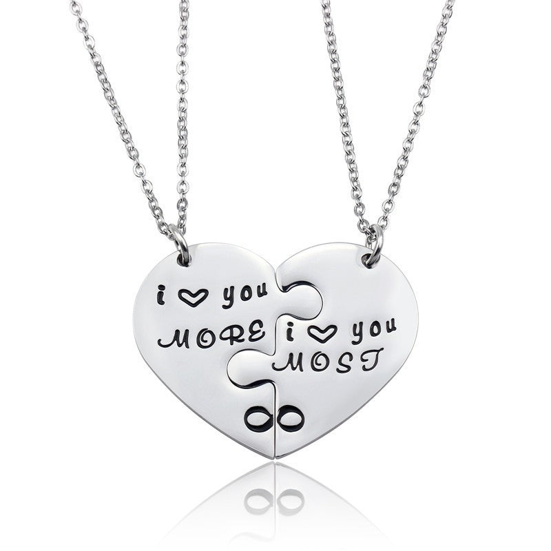 Wholesale Mom's Baby Mother's Day Gift Lettering Titanium Steel Necklace