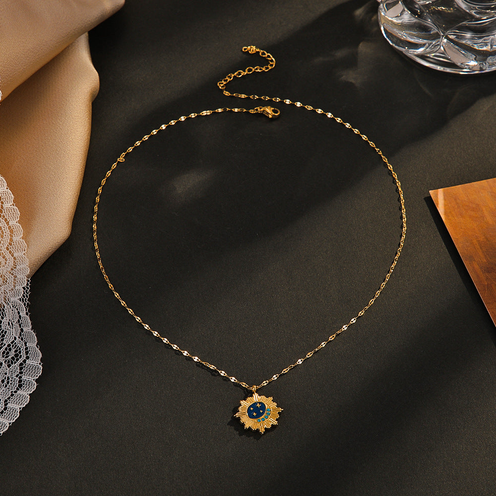 Collar de tictac de diezmador combinado mensual de Venus de acero de titanio al por mayor