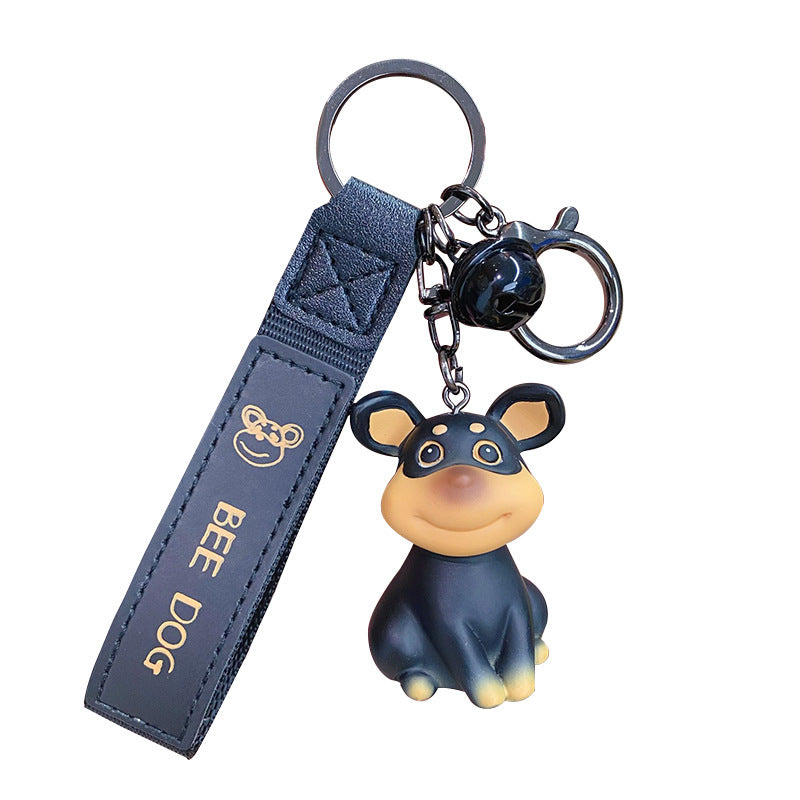 Wholesale Resin Bee Dog Figure Keychain