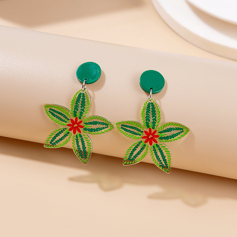 Joyas al por mayor Cute Doll Cartoon Acrílico Pendientes