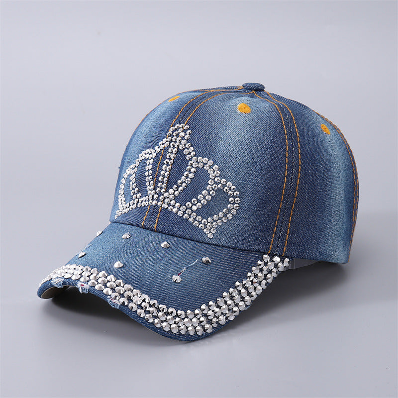 Gorra de béisbol con remaches de perlas de algodón al por mayor