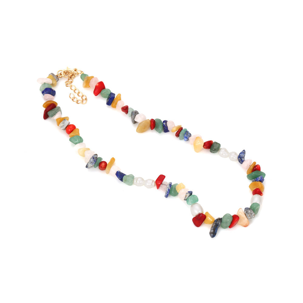 Venta al por mayor Collar De Grava De Perlas Con Cuentas De Bohemia