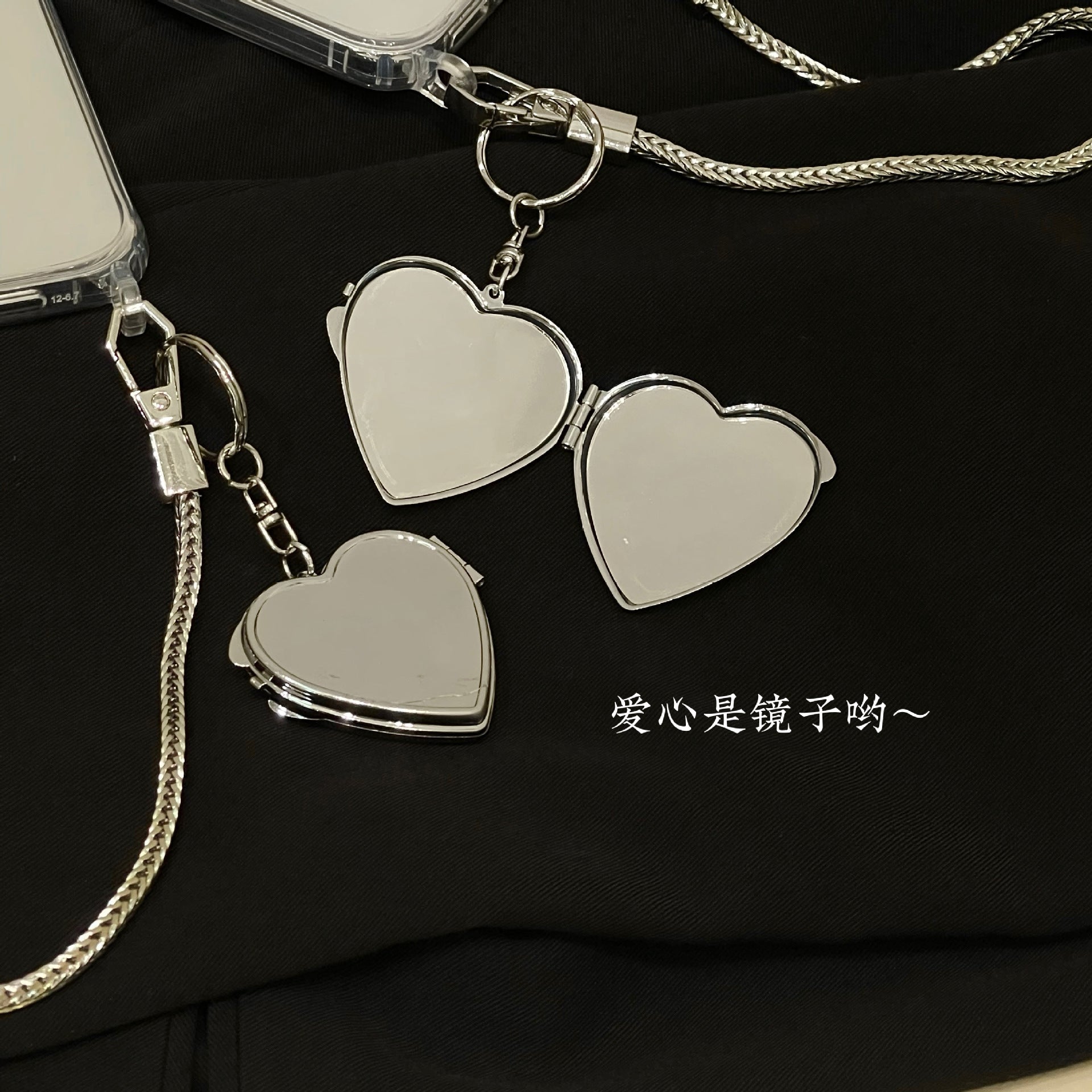 Wholesale Metal Cosmetic Mirror Pendant Mobile Phone Bracket