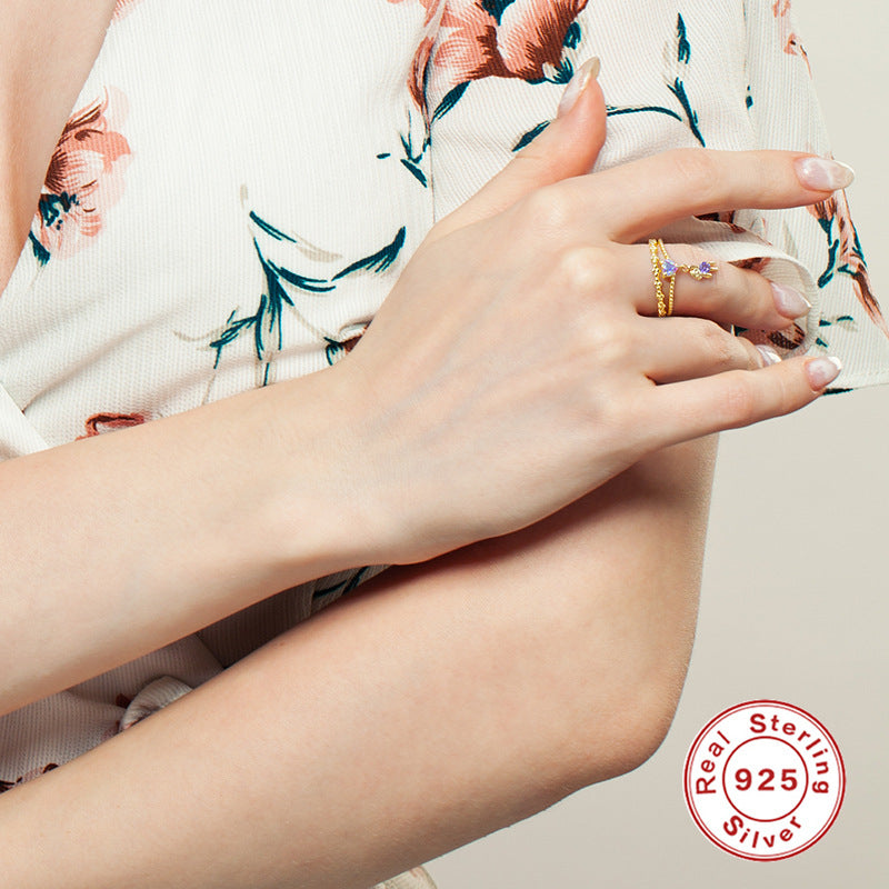 Wholesale Sterling Silver Heart Flower Rings